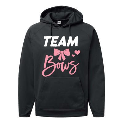 Burnouts Or Bows Team Boy Team Girl Gender Reveal Performance Fleece Hoodie