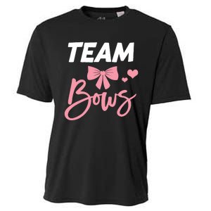 Burnouts Or Bows Team Boy Team Girl Gender Reveal Cooling Performance Crew T-Shirt