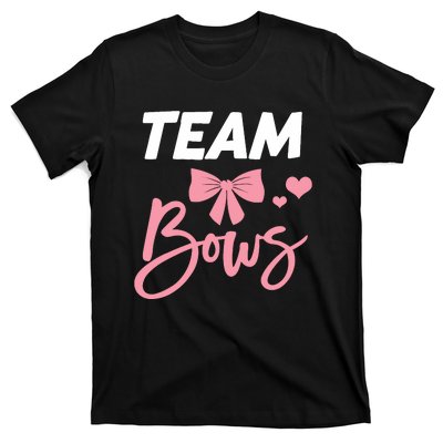 Burnouts Or Bows Team Boy Team Girl Gender Reveal T-Shirt