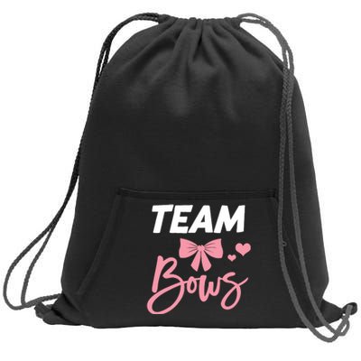 Burnouts Or Bows Team Boy Team Girl Gender Reveal Sweatshirt Cinch Pack Bag