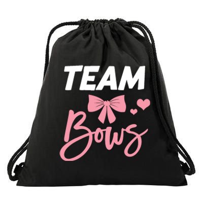 Burnouts Or Bows Team Boy Team Girl Gender Reveal Drawstring Bag