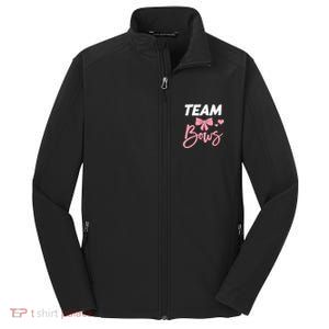 Burnouts Or Bows Team Boy Team Girl Gender Reveal Core Soft Shell Jacket