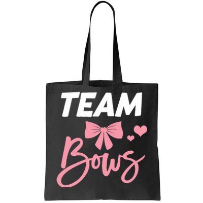 Burnouts Or Bows Team Boy Team Girl Gender Reveal Tote Bag