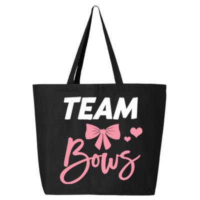 Burnouts Or Bows Team Boy Team Girl Gender Reveal 25L Jumbo Tote