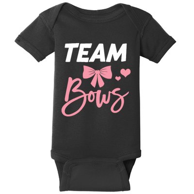 Burnouts Or Bows Team Boy Team Girl Gender Reveal Baby Bodysuit