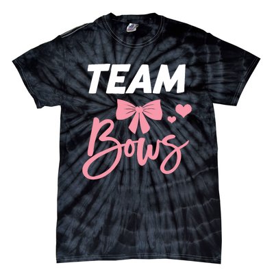 Burnouts Or Bows Team Boy Team Girl Gender Reveal Tie-Dye T-Shirt