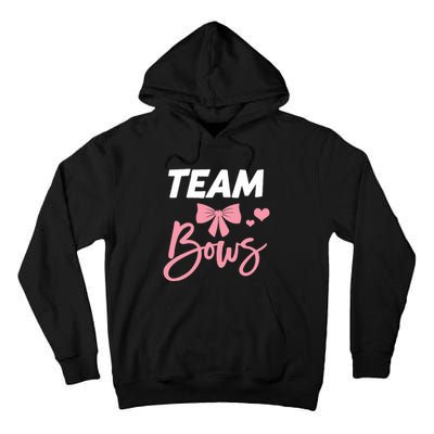 Burnouts Or Bows Team Boy Team Girl Gender Reveal Tall Hoodie