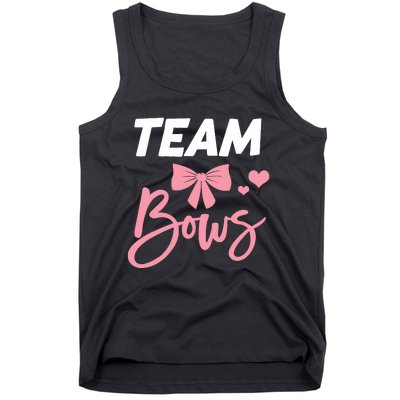 Burnouts Or Bows Team Boy Team Girl Gender Reveal Tank Top