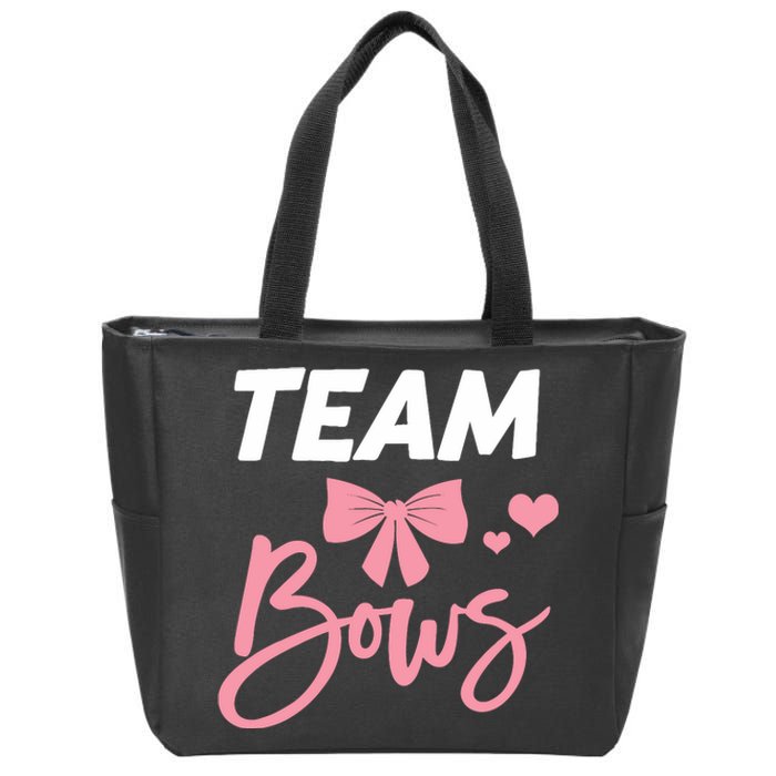 Burnouts Or Bows Team Boy Team Girl Gender Reveal Zip Tote Bag