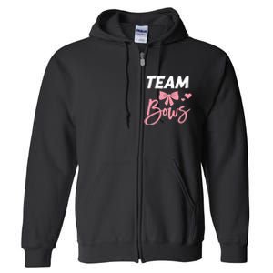 Burnouts Or Bows Team Boy Team Girl Gender Reveal Full Zip Hoodie