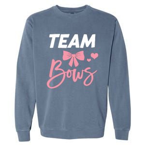 Burnouts Or Bows Team Boy Team Girl Gender Reveal Garment-Dyed Sweatshirt