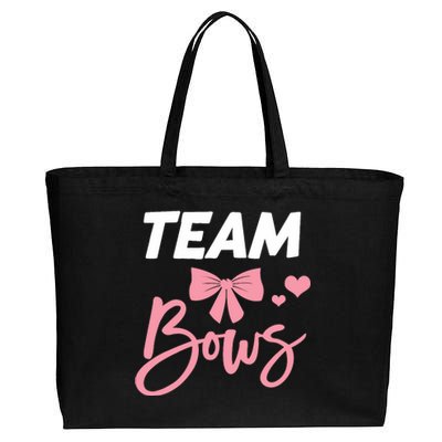 Burnouts Or Bows Team Boy Team Girl Gender Reveal Cotton Canvas Jumbo Tote