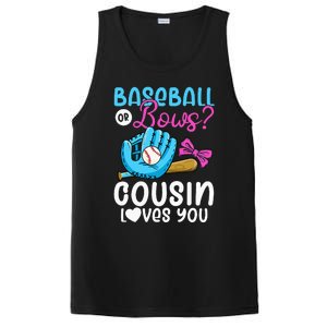 Baseball Or Bows Cousin Loves You Pink or Blue Gender Reveal PosiCharge Competitor Tank