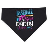 Baseball Or Bows Daddy Loves You Pink or Blue Gender Reveal USA-Made Doggie Bandana