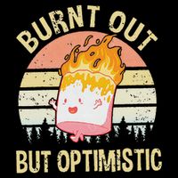 Burnt Out But Optimistic Retro Vintage Sunset Wool Snapback Cap