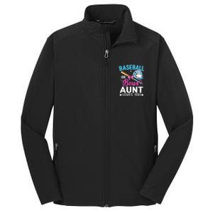 Baseball Or Bows Aunt Loves You Gender Reveal Core Soft Shell Jacket