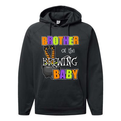 Brother Of Brewing Baby Halloween Theme Baby Shower Spooky Performance Fleece Hoodie