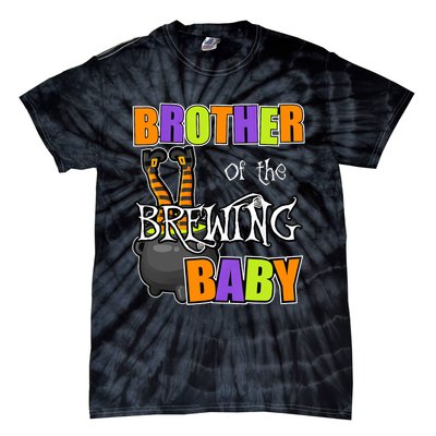 Brother Of Brewing Baby Halloween Theme Baby Shower Spooky Tie-Dye T-Shirt