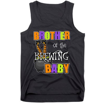 Brother Of Brewing Baby Halloween Theme Baby Shower Spooky Tank Top