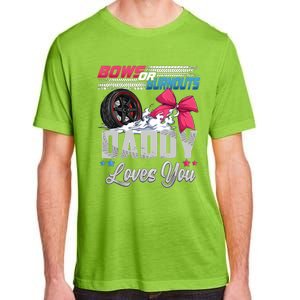 Burnouts Or Bows Gender Reveal Party Announcement Daddy Adult ChromaSoft Performance T-Shirt