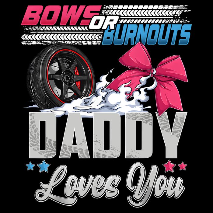 Burnouts Or Bows Gender Reveal Party Announcement Daddy City Backpack