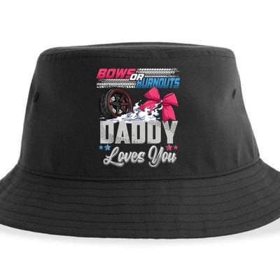 Burnouts Or Bows Gender Reveal Party Announcement Daddy Sustainable Bucket Hat