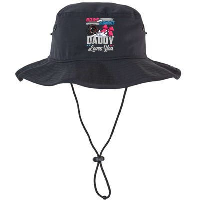 Burnouts Or Bows Gender Reveal Party Announcement Daddy Legacy Cool Fit Booney Bucket Hat