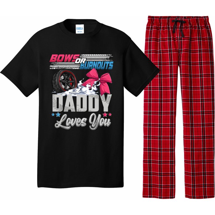 Burnouts Or Bows Gender Reveal Party Announcement Daddy Pajama Set