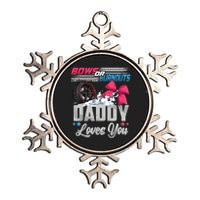 Burnouts Or Bows Gender Reveal Party Announcement Daddy Metallic Star Ornament