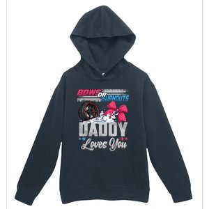 Burnouts Or Bows Gender Reveal Party Announcement Daddy Urban Pullover Hoodie