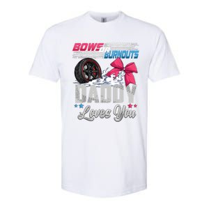 Burnouts Or Bows Gender Reveal Party Announcement Daddy Softstyle CVC T-Shirt