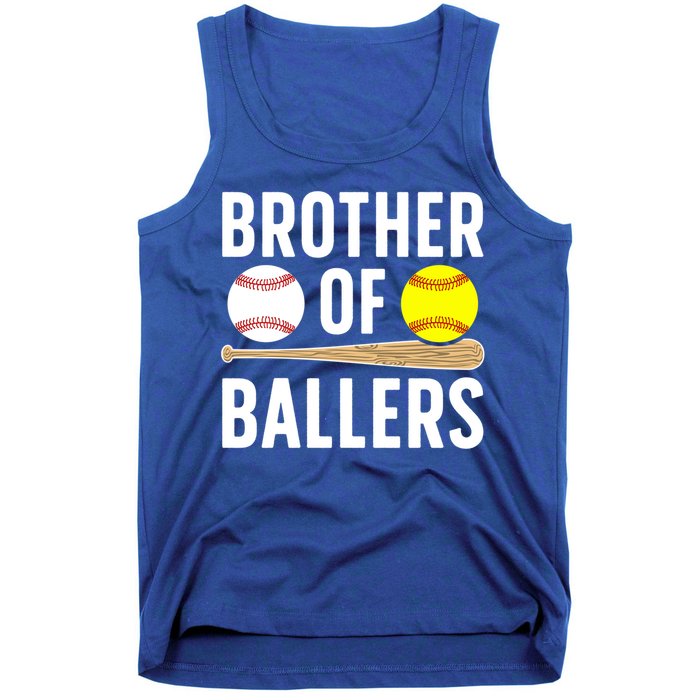 Brother Of Ballers Softball Baseball Brother Gift Tank Top