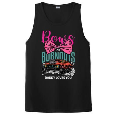 Bows Or Burnouts Daddy Loves You Gender Reveal Future Father PosiCharge Competitor Tank