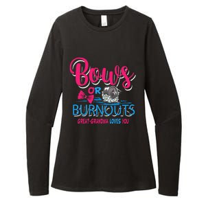 Burnouts Or Bows Gender Reveal Baby Great Grandma Womens CVC Long Sleeve Shirt