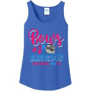 Burnouts Or Bows Gender Reveal Baby Great Grandma Ladies Essential Tank