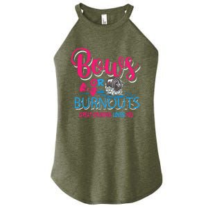 Burnouts Or Bows Gender Reveal Baby Great Grandma Women's Perfect Tri Rocker Tank