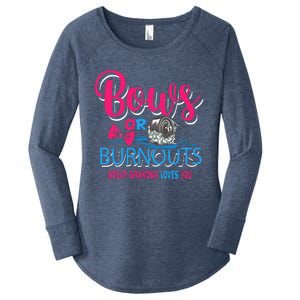 Burnouts Or Bows Gender Reveal Baby Great Grandma Women's Perfect Tri Tunic Long Sleeve Shirt