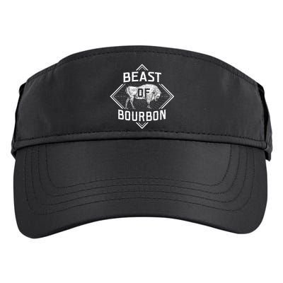 Beast Of Bourbon American Bison Buffalo Lover Wildlife Adult Drive Performance Visor