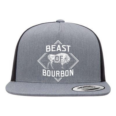 Beast Of Bourbon American Bison Buffalo Lover Wildlife Flat Bill Trucker Hat