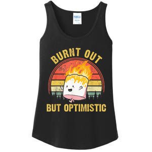 Burnt Out But Optimistic Cute Marshmallow For Camping Ladies Essential Tank