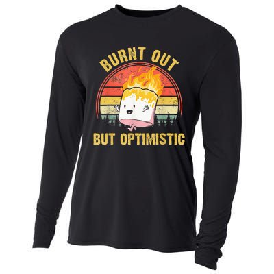 Burnt Out But Optimistic Cute Marshmallow For Camping Cooling Performance Long Sleeve Crew