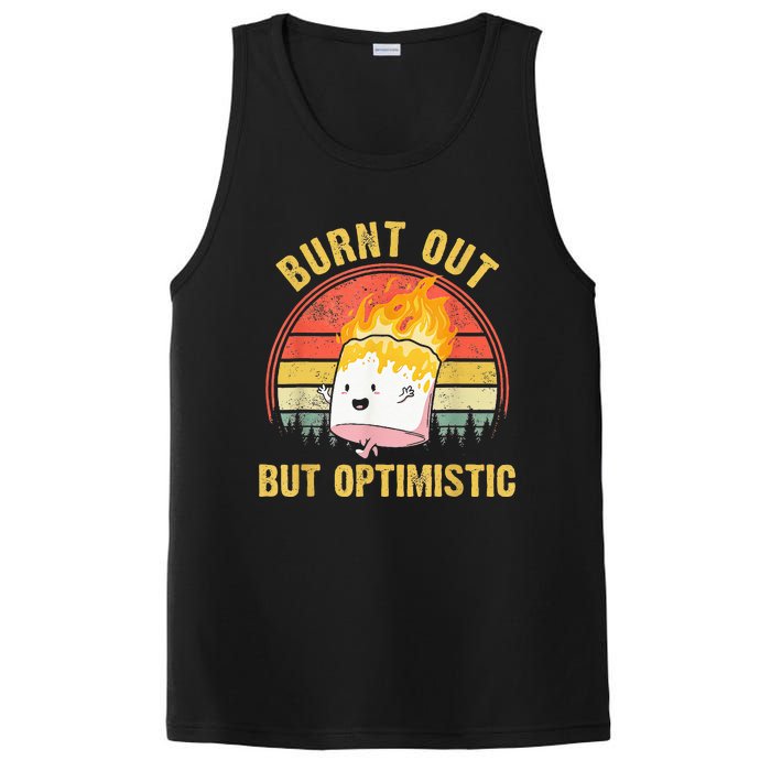 Burnt Out But Optimistic Cute Marshmallow For Camping PosiCharge Competitor Tank