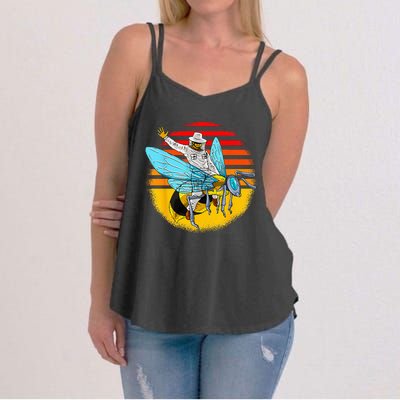 Beekeeper Outfit Beekeeping Funny Gift Idea Women's Strappy Tank