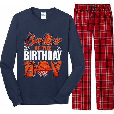 Brother Of Birthday Boy Basketball Matching Family Party Long Sleeve Pajama Set