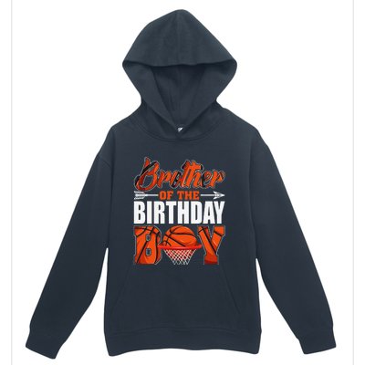 Brother Of Birthday Boy Basketball Matching Family Party Urban Pullover Hoodie