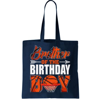 Brother Of Birthday Boy Basketball Matching Family Party Tote Bag