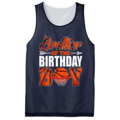 Brother Of Birthday Boy Basketball Matching Family Party Mesh Reversible Basketball Jersey Tank