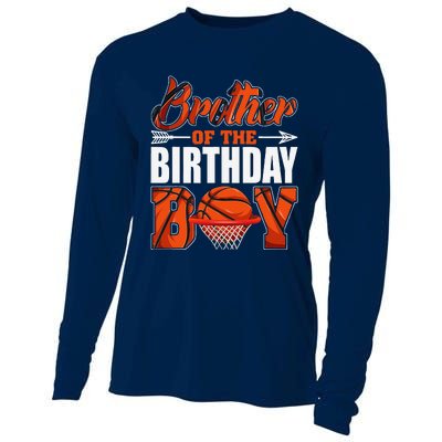 Brother Of Birthday Boy Basketball Matching Family Party Cooling Performance Long Sleeve Crew