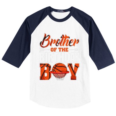 Brother Of Birthday Boy Basketball Matching Family Party Baseball Sleeve Shirt