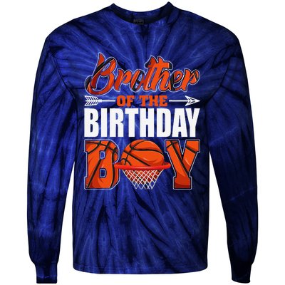 Brother Of Birthday Boy Basketball Matching Family Party Tie-Dye Long Sleeve Shirt